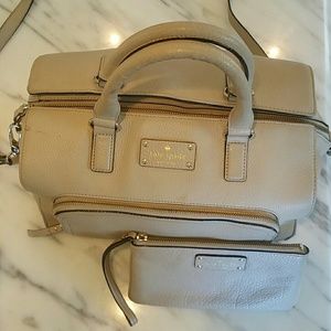 Kate Spade Large Purse and Wristlet in Light Fawn